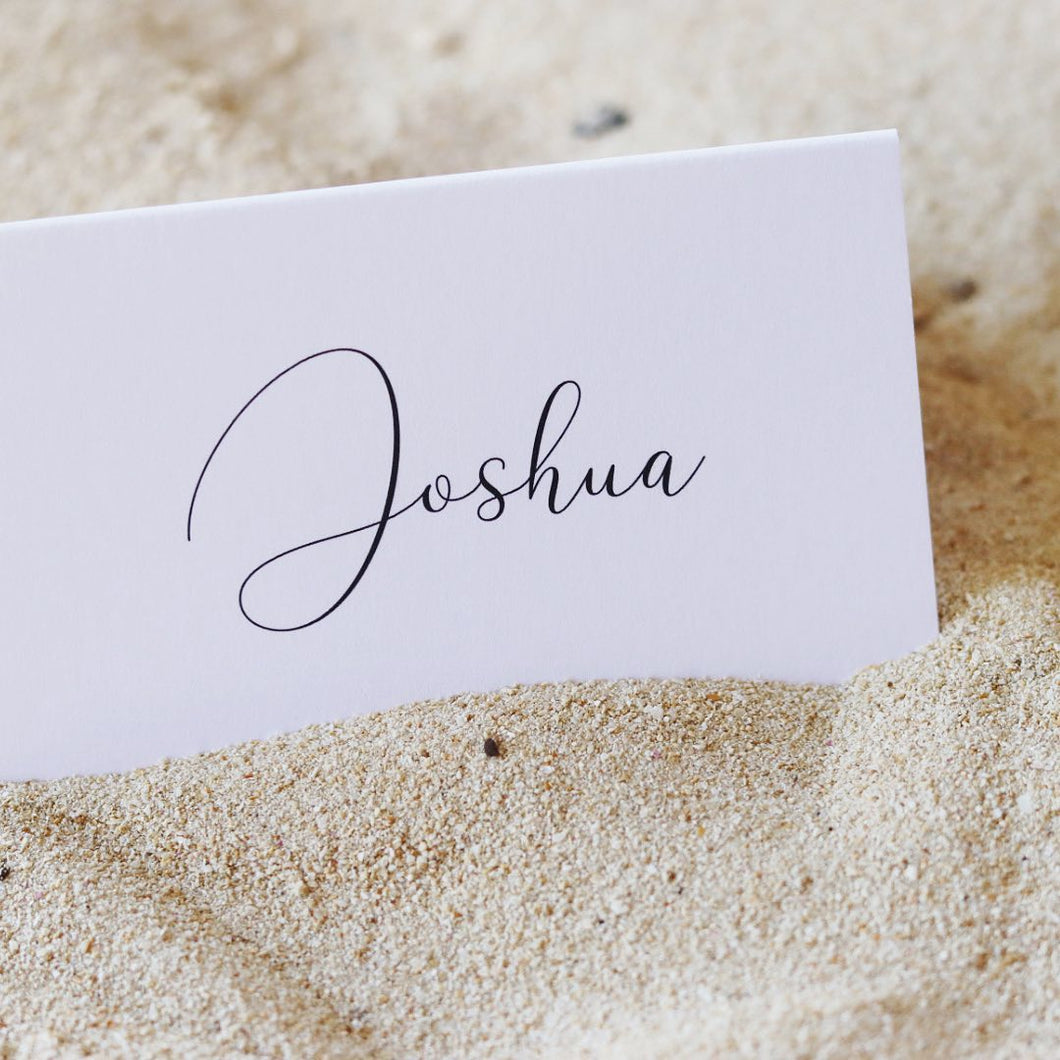 Beach Calligraphy Place Cards