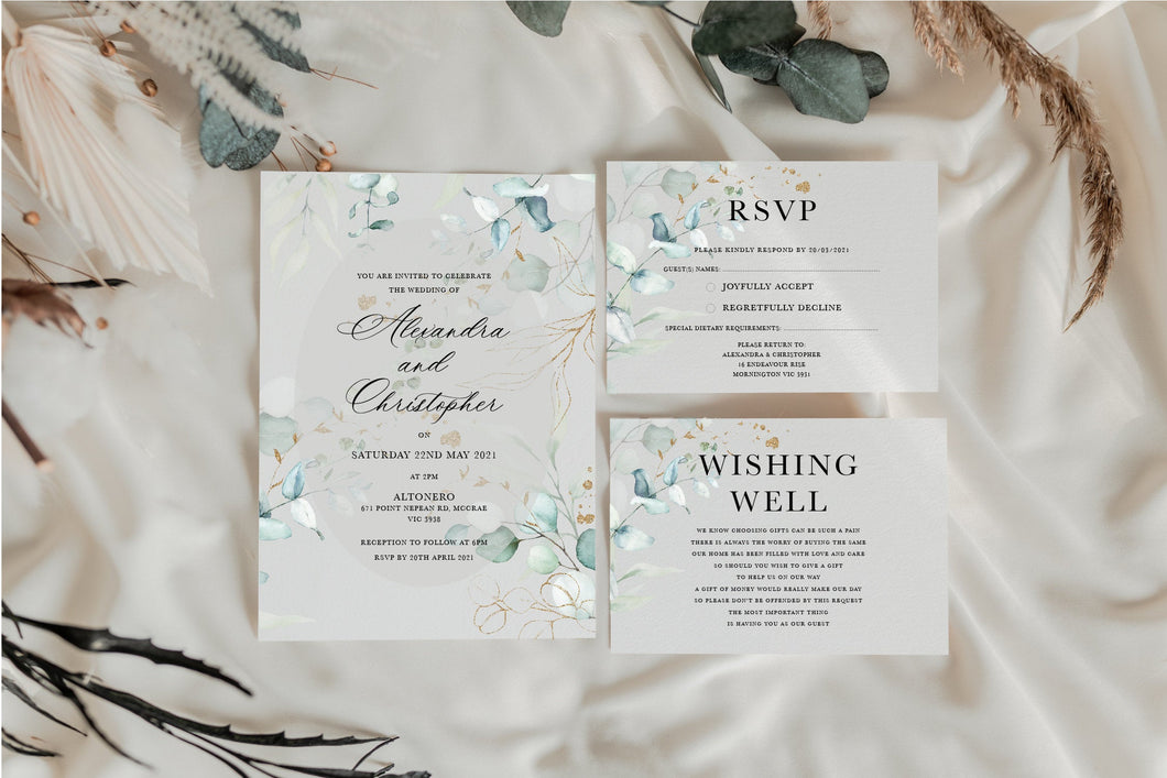 Eucalyptus Wedding Invitations